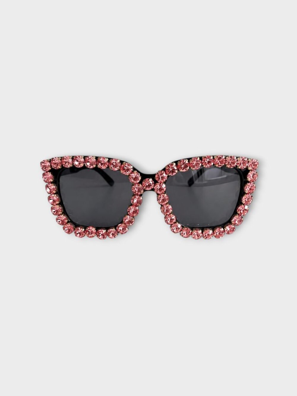 Pink Crystal-Embellished Cat Eye Sunglasses